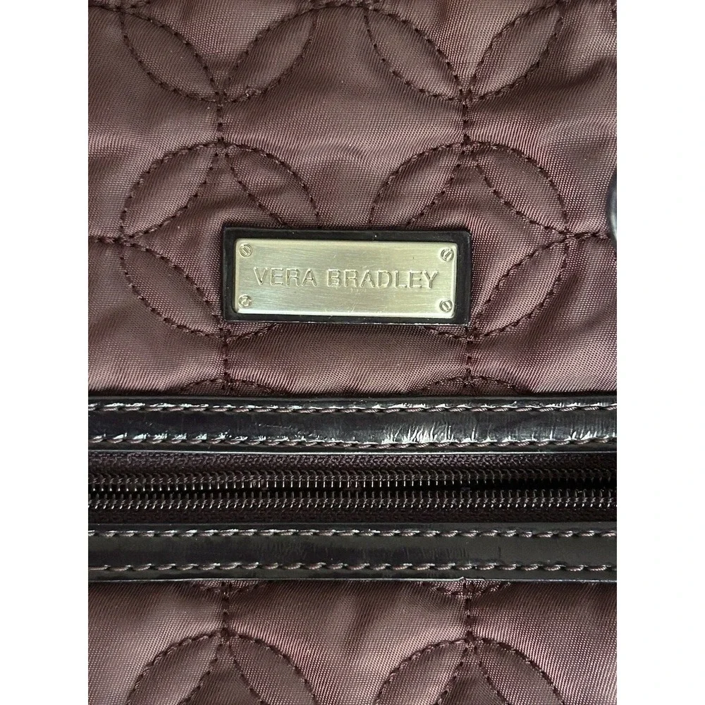 Vera Bradley City Lite Shoulder Bag Quilted Burgundy Nylon Tote Bag